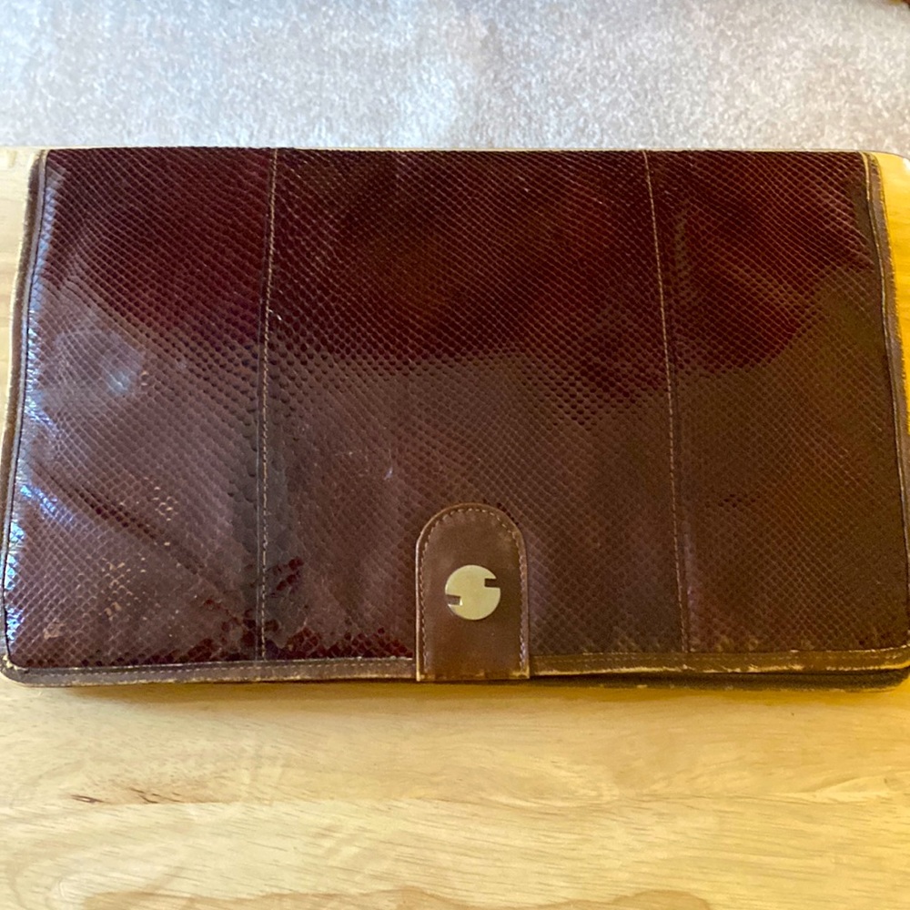 Suarez Vintage SnakeSkin Leather Clutch Bag